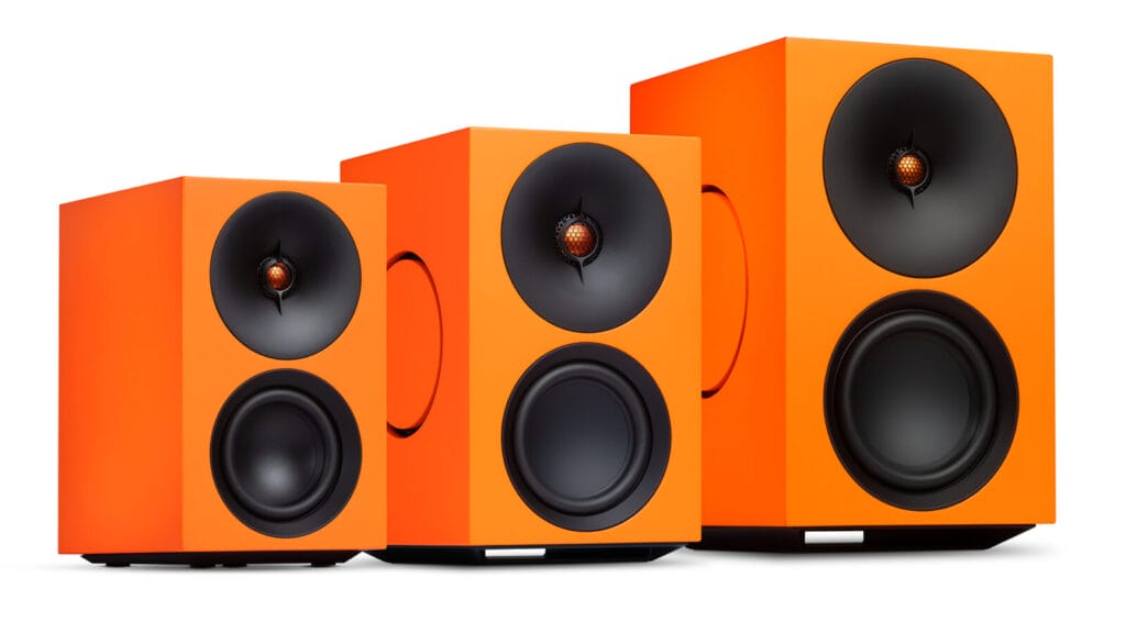 Cambridge Audio L/R Active models in orange