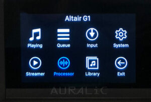 Auralic Altair G1 home screen
