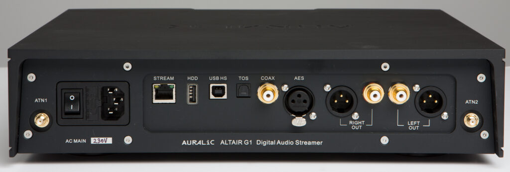 Auralic Altair G1 rear panel connectivity