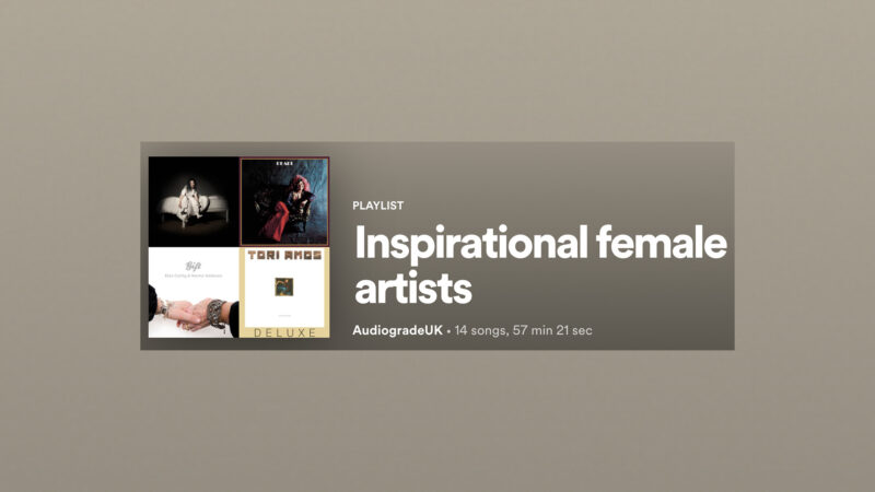 Inspirational females playlist graphic