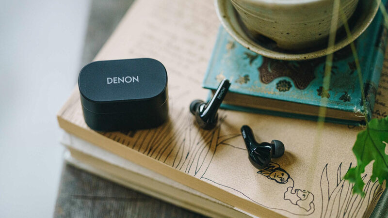 Denon wireless earbuds in black