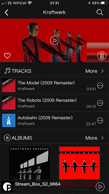 Pro-Ject S2 app playing Kraftwerk