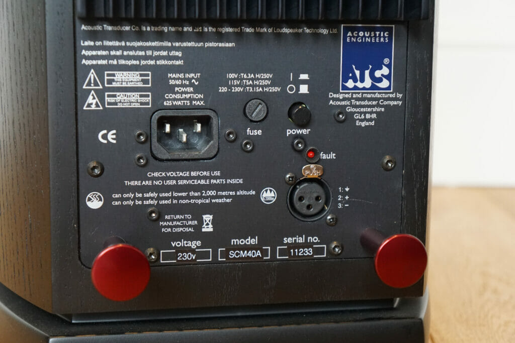 ATC SCM40A rear connections
