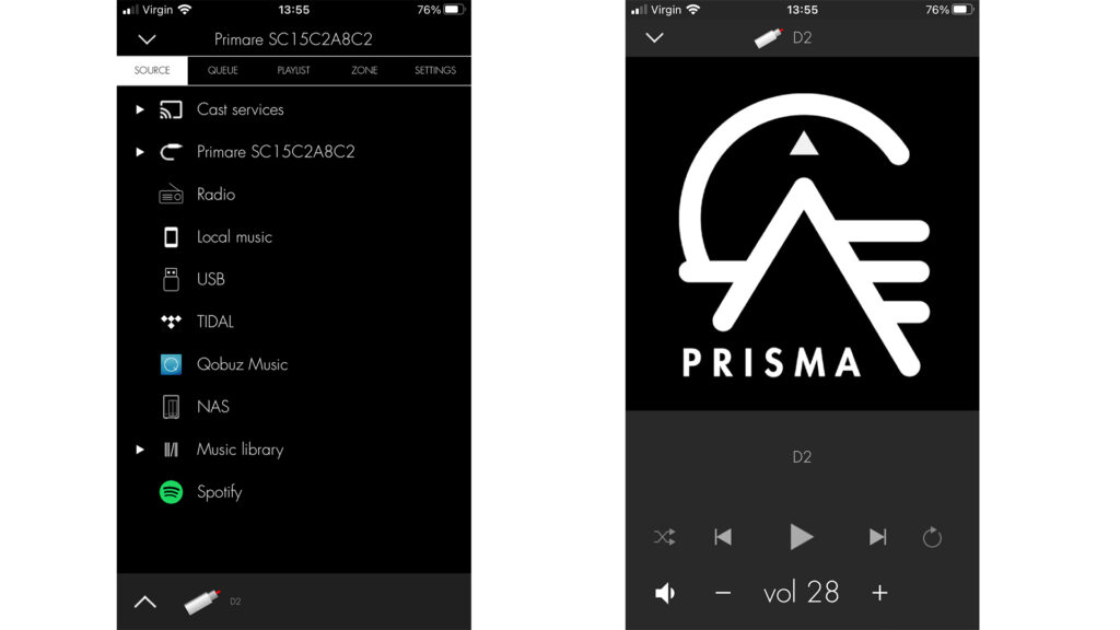 Primare Prisma app
