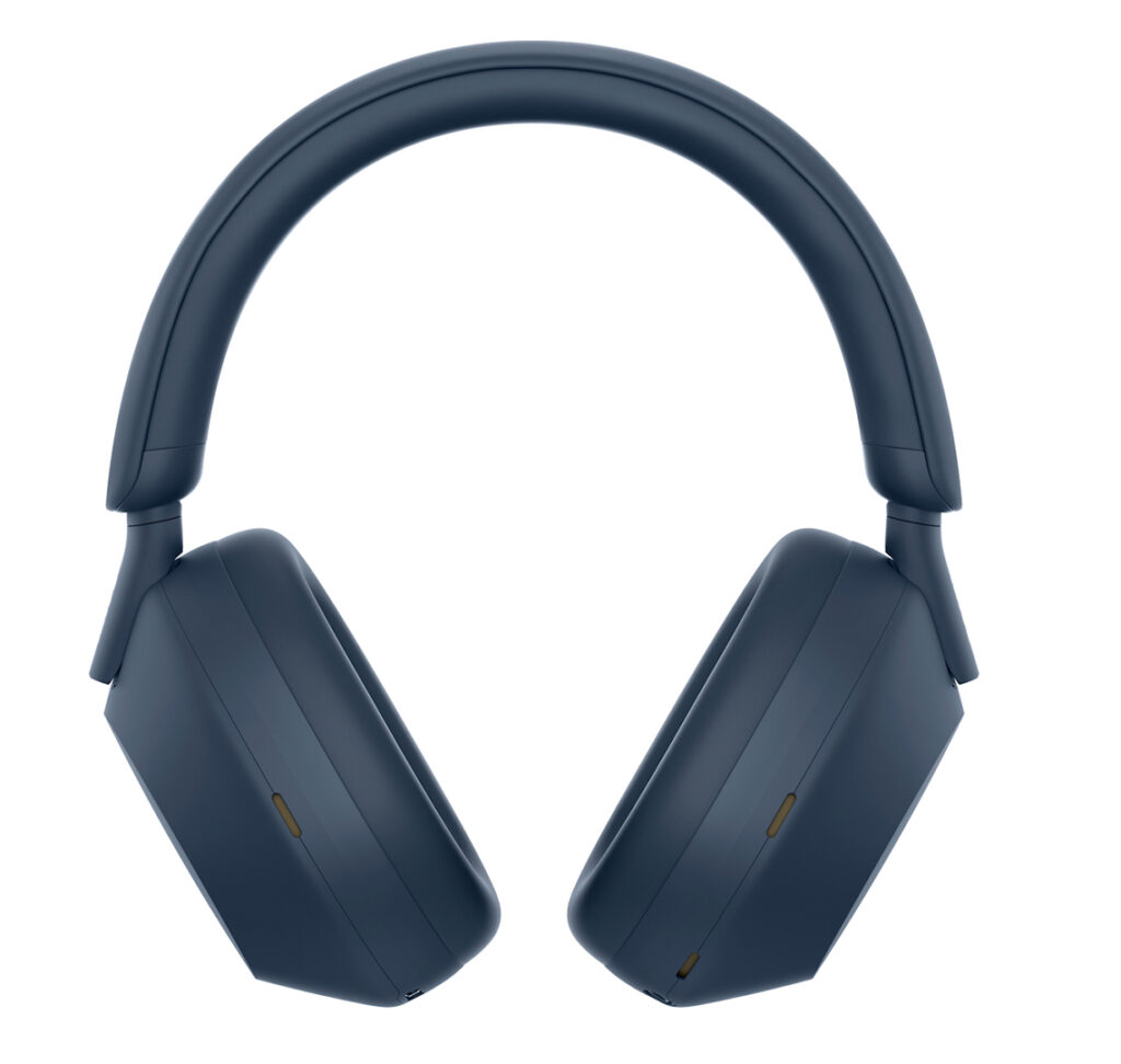 Sony WH-1000XM5 headphones in Midnight Blue