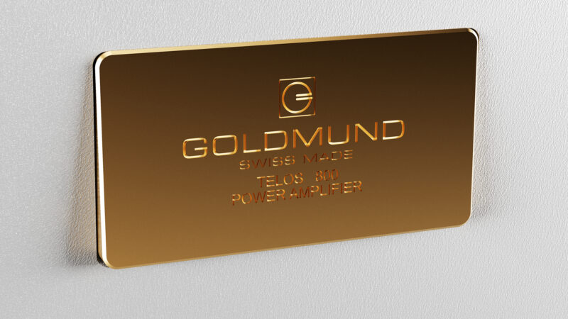 Goldmund Telos badge