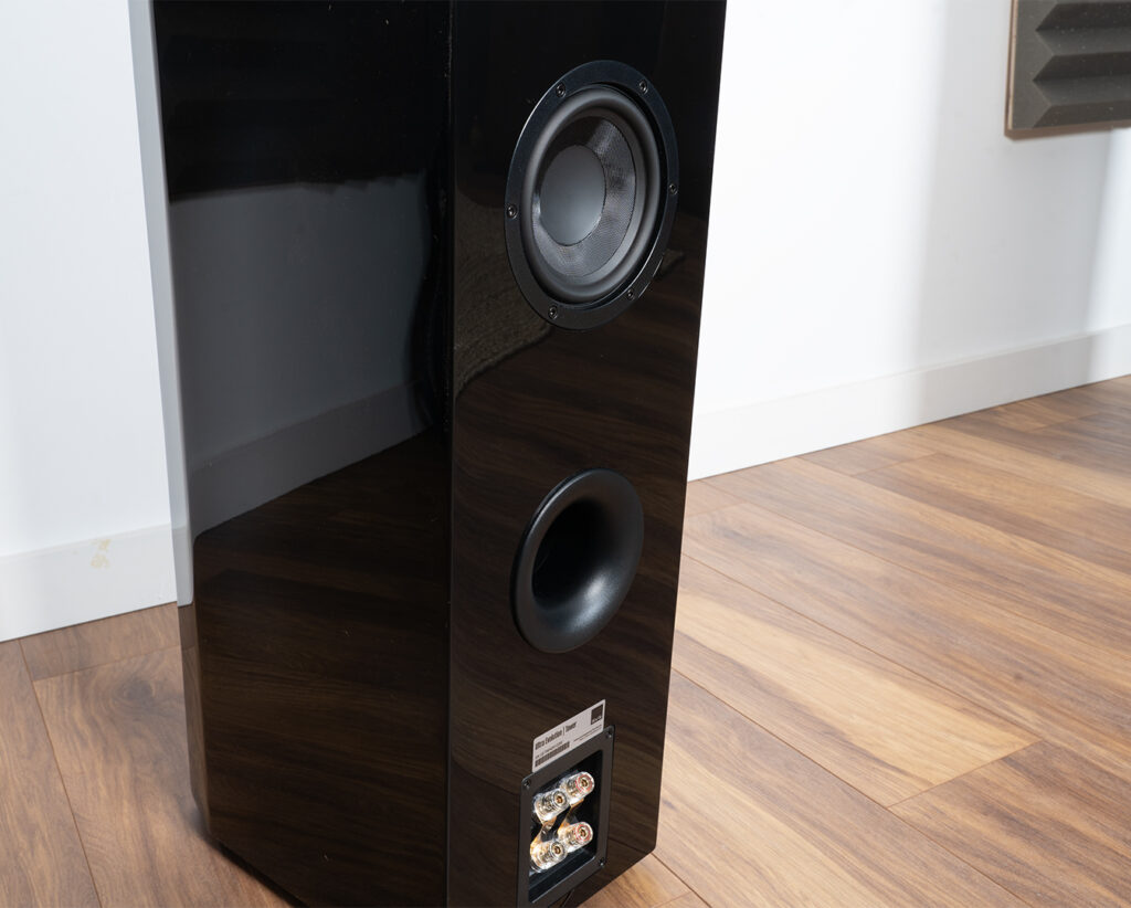 SVS Ultra Evolution Tower bass port and speaker terminals