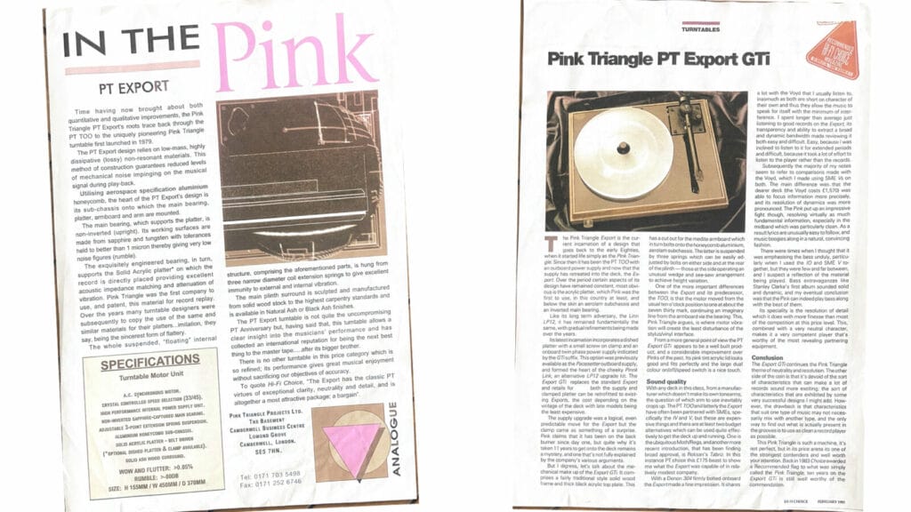 Pink Triangle Export GTi orignal literature