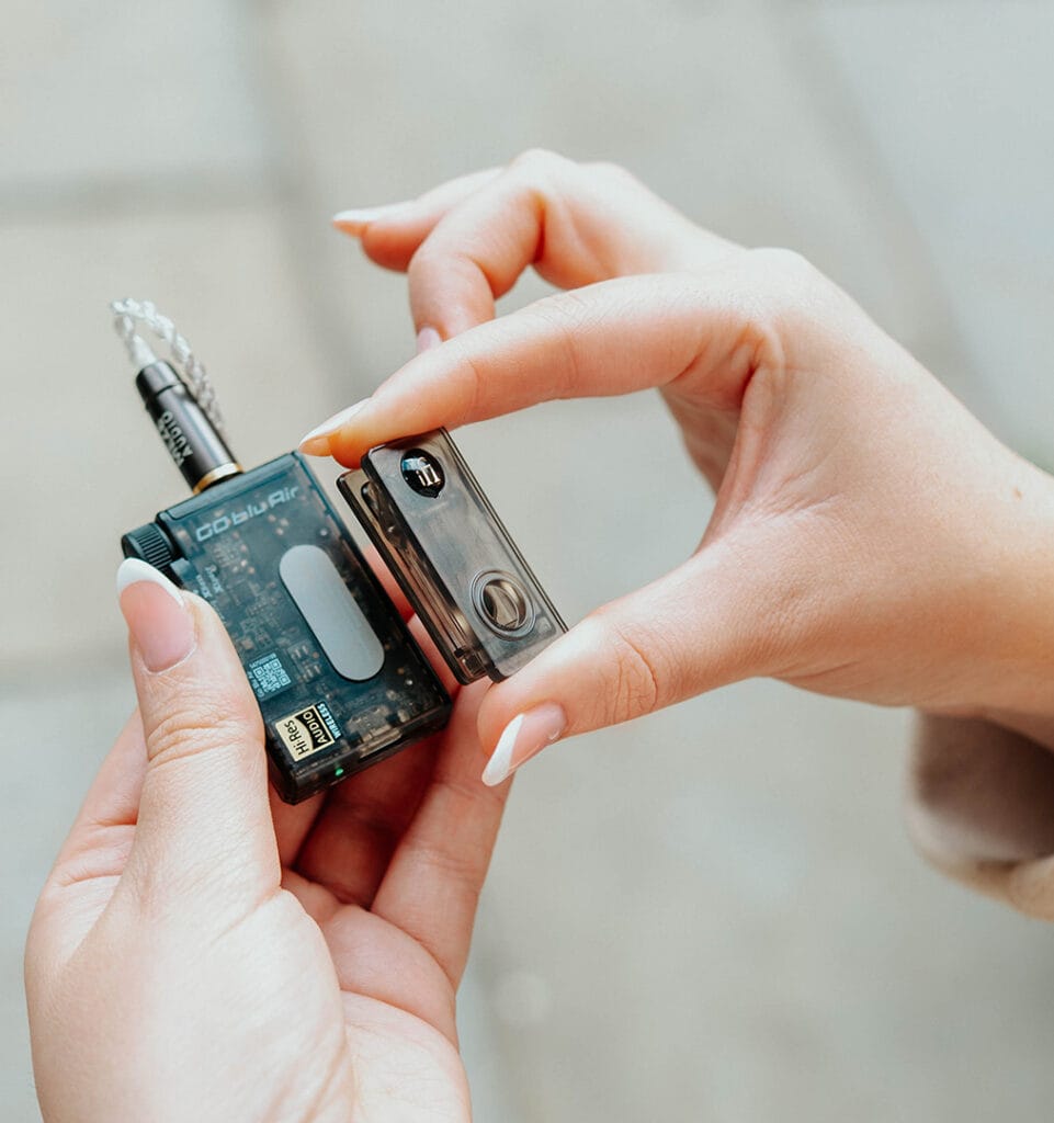 iFi Go Blu Air in use