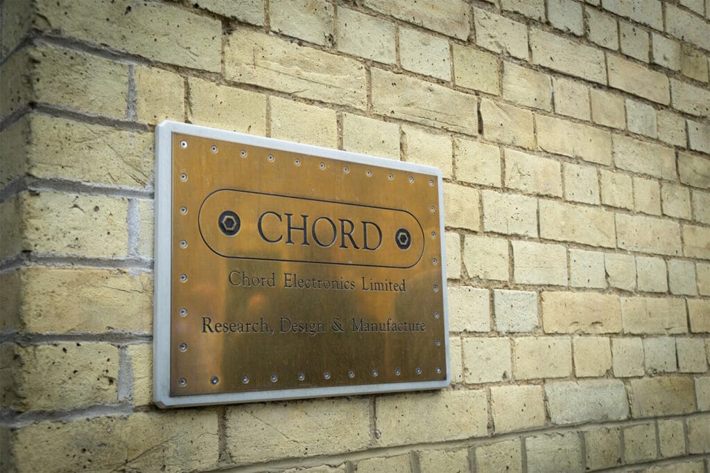 Chord Electronics' wall plaque