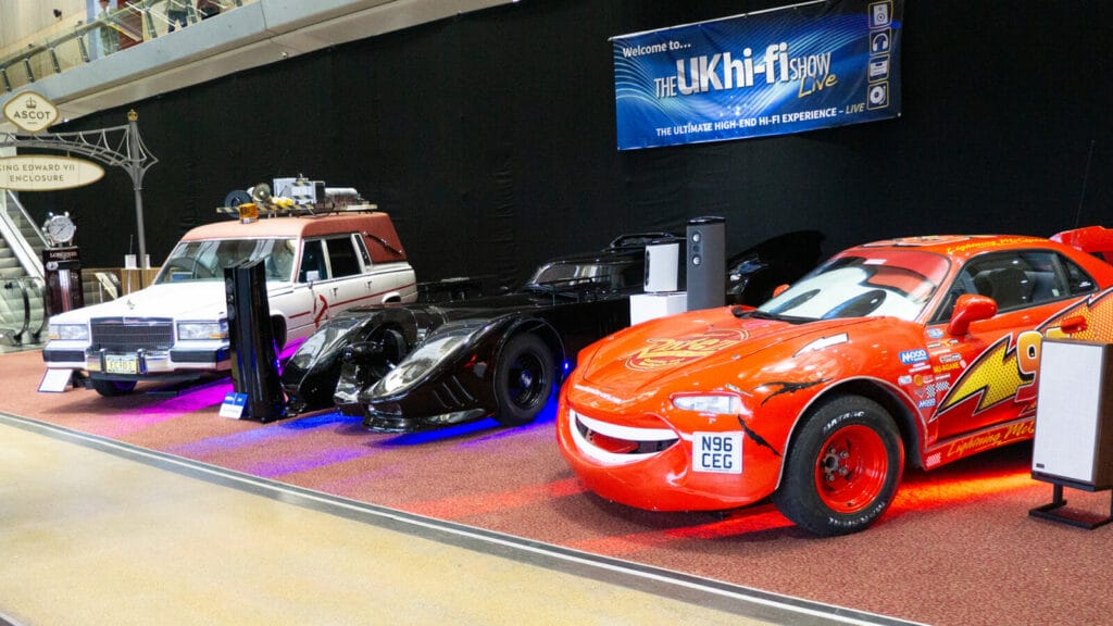 Film set cars at Hi-Fi Show Live