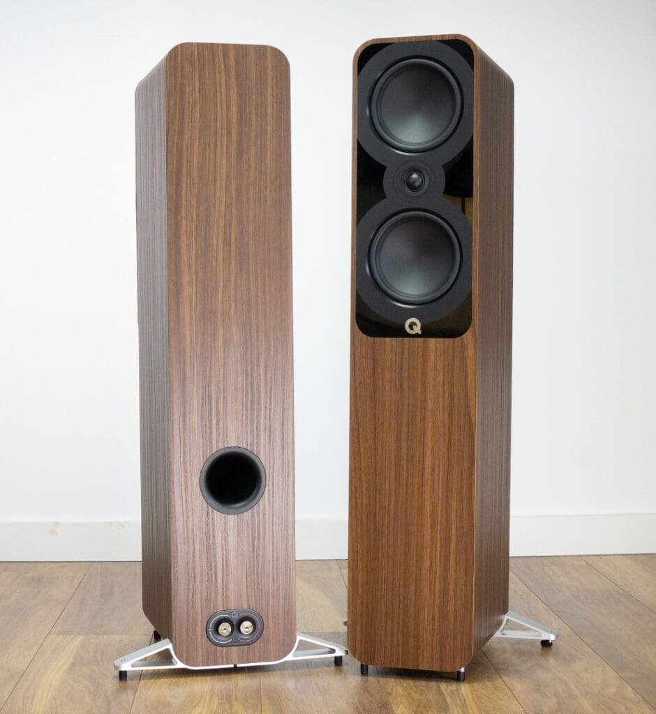 Q Acoustics 5050 showing rear bass port
