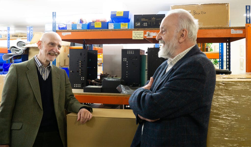 Peter Qvortrup and Martin Virgo mid tour at Audio Note HQ