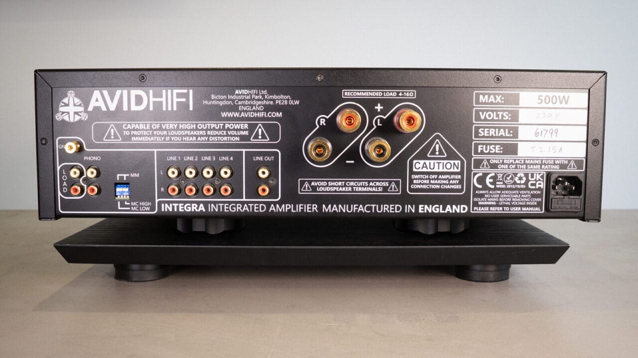 AVID Integra rear connections