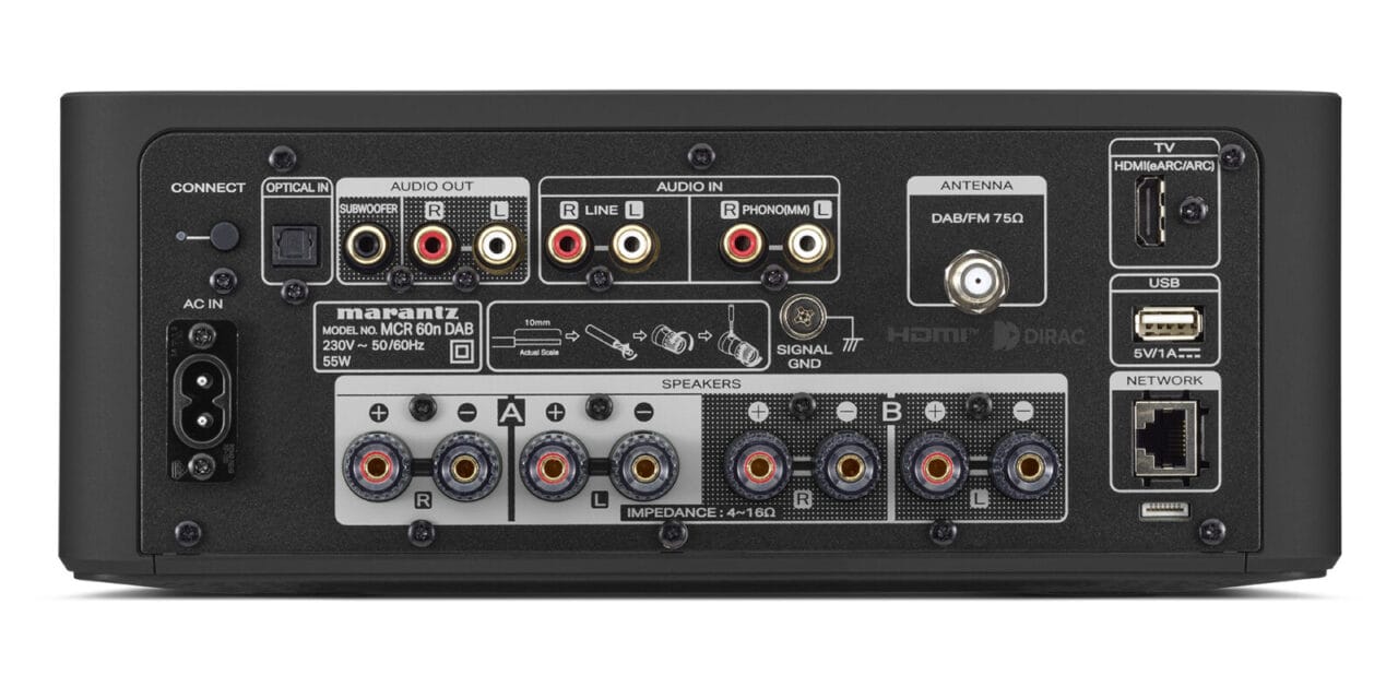 Marantz MCR 60n rear panel