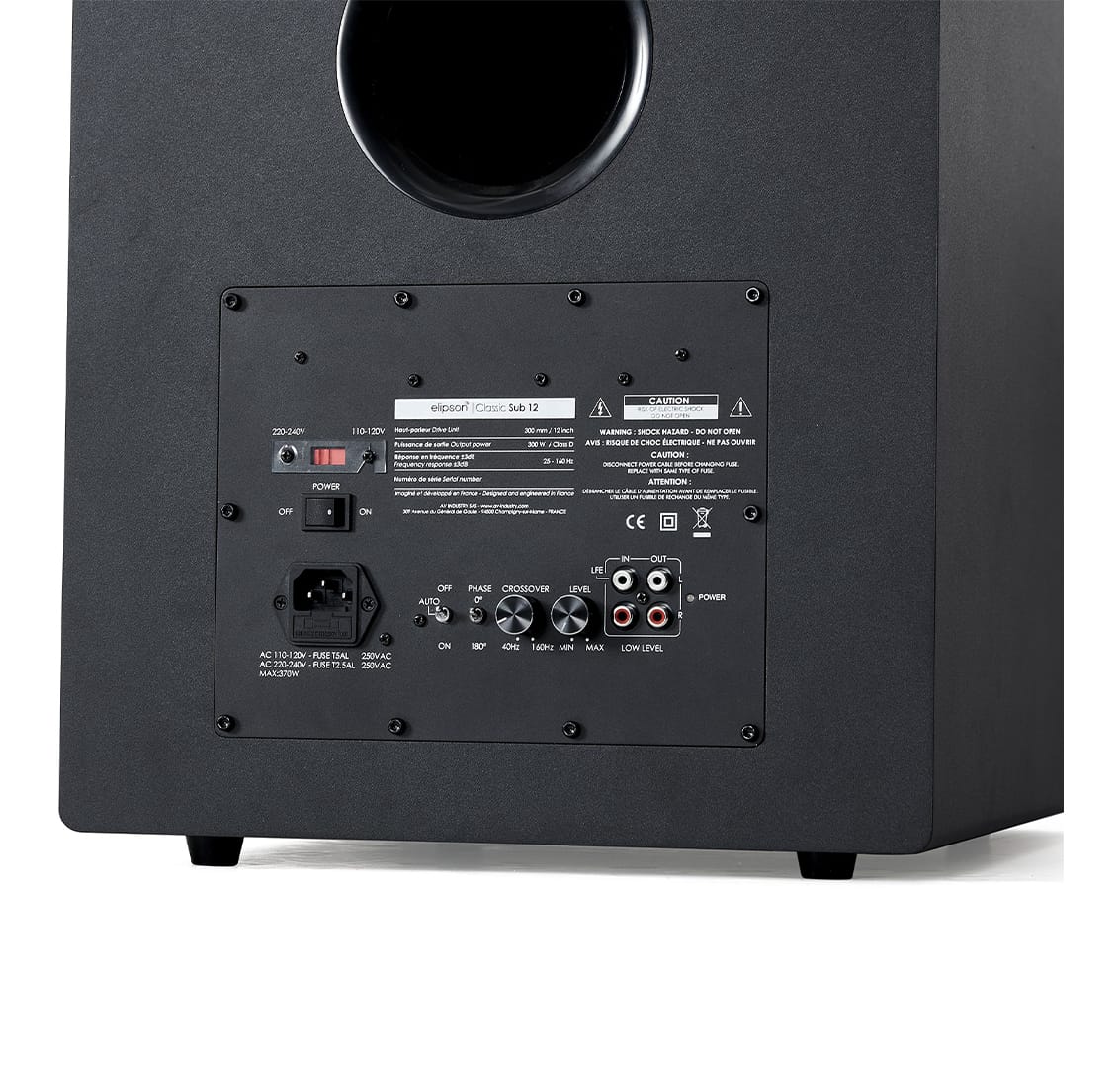 Elipson Classic Sub 8 rear panel
